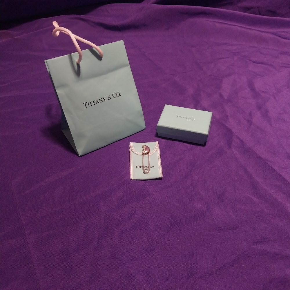 Tiffany & Co. Sterling 925 man in the moon diaper lapel pin